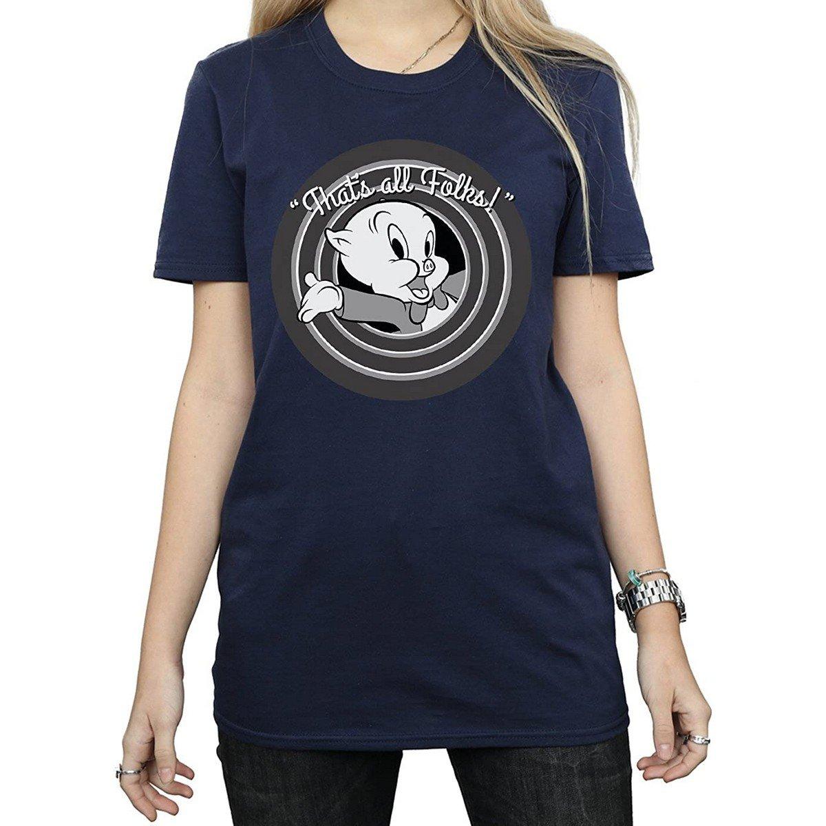 That's All Folks Tshirt Damen Marine L von LOONEY TUNES