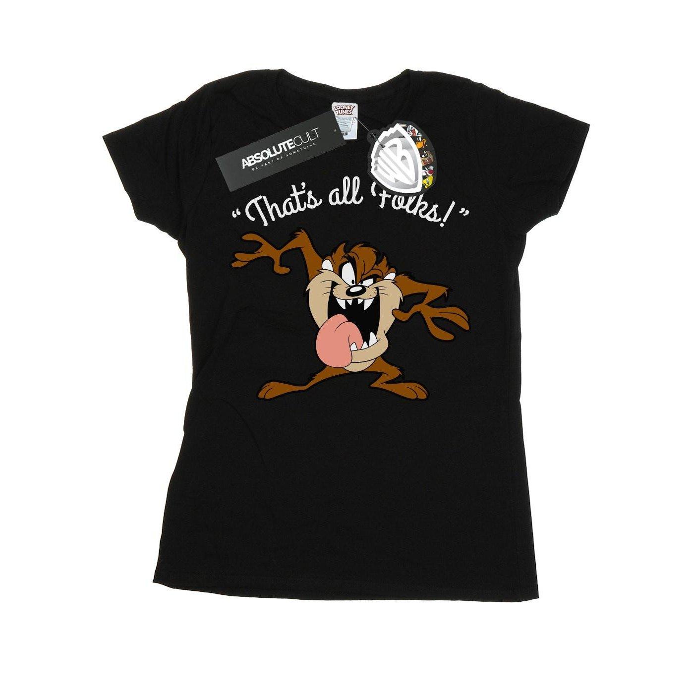 That's All Folks Tshirt Damen Schwarz S von LOONEY TUNES