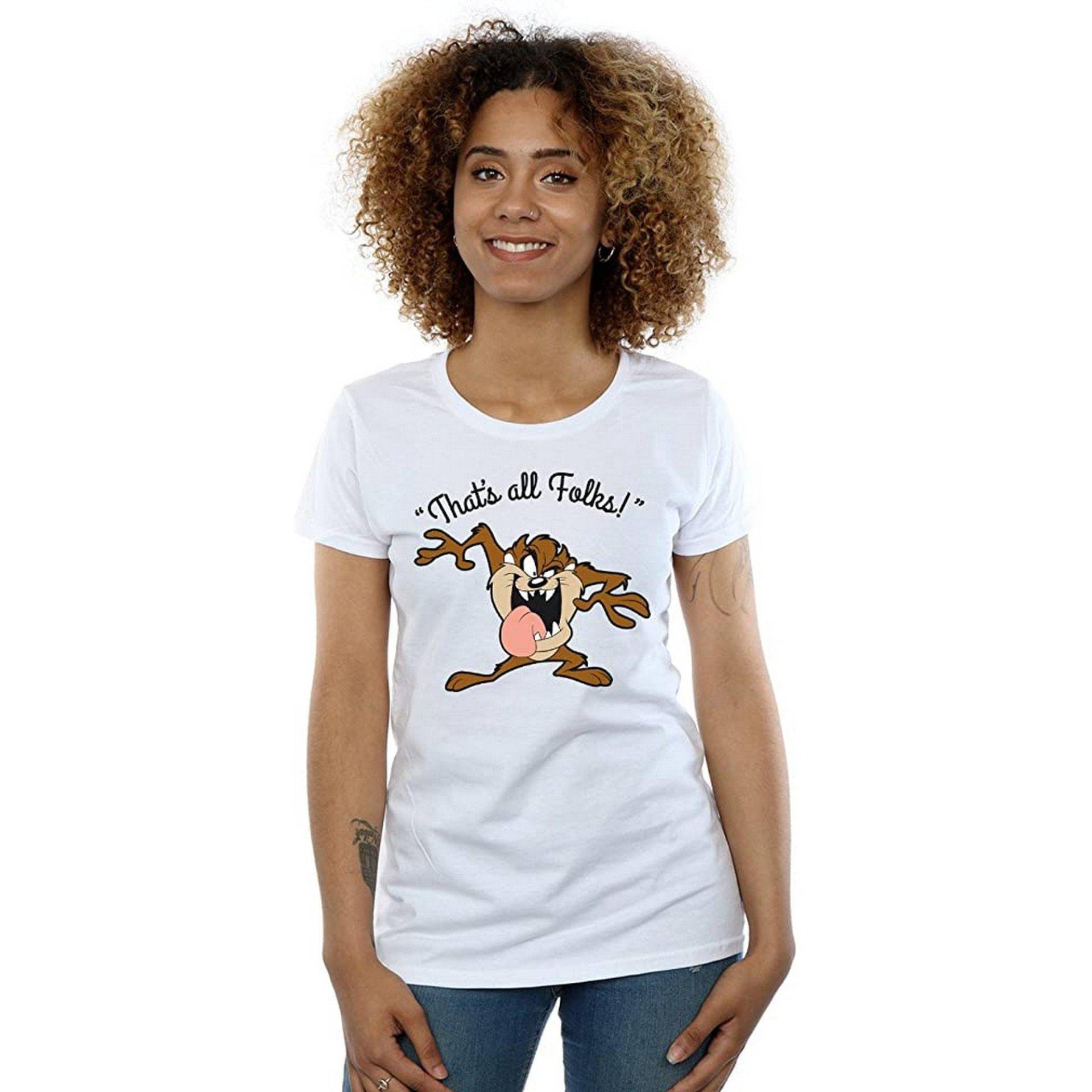 That's All Folks Tshirt Damen Weiss M von LOONEY TUNES