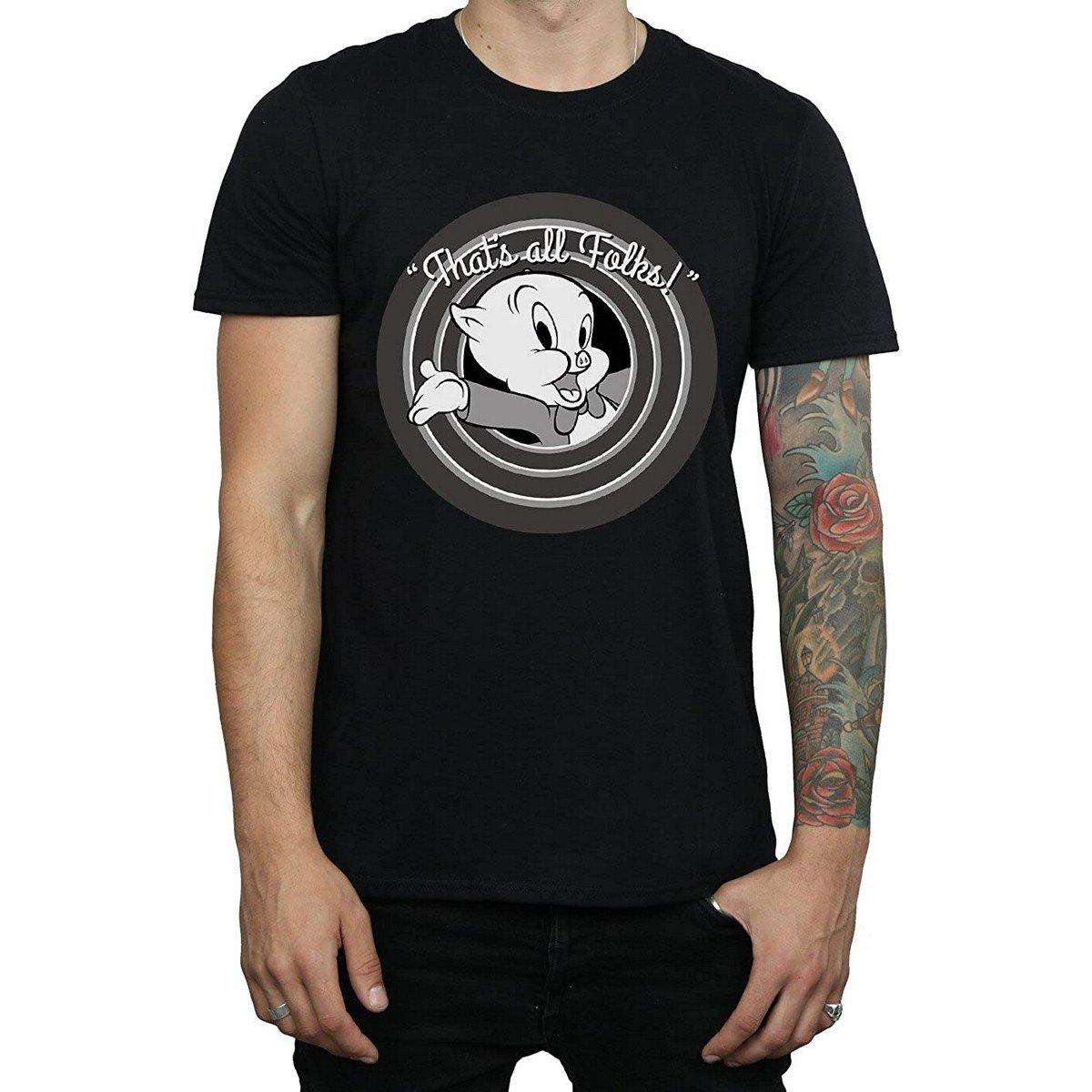 That's All Folks Tshirt Herren Schwarz L von LOONEY TUNES