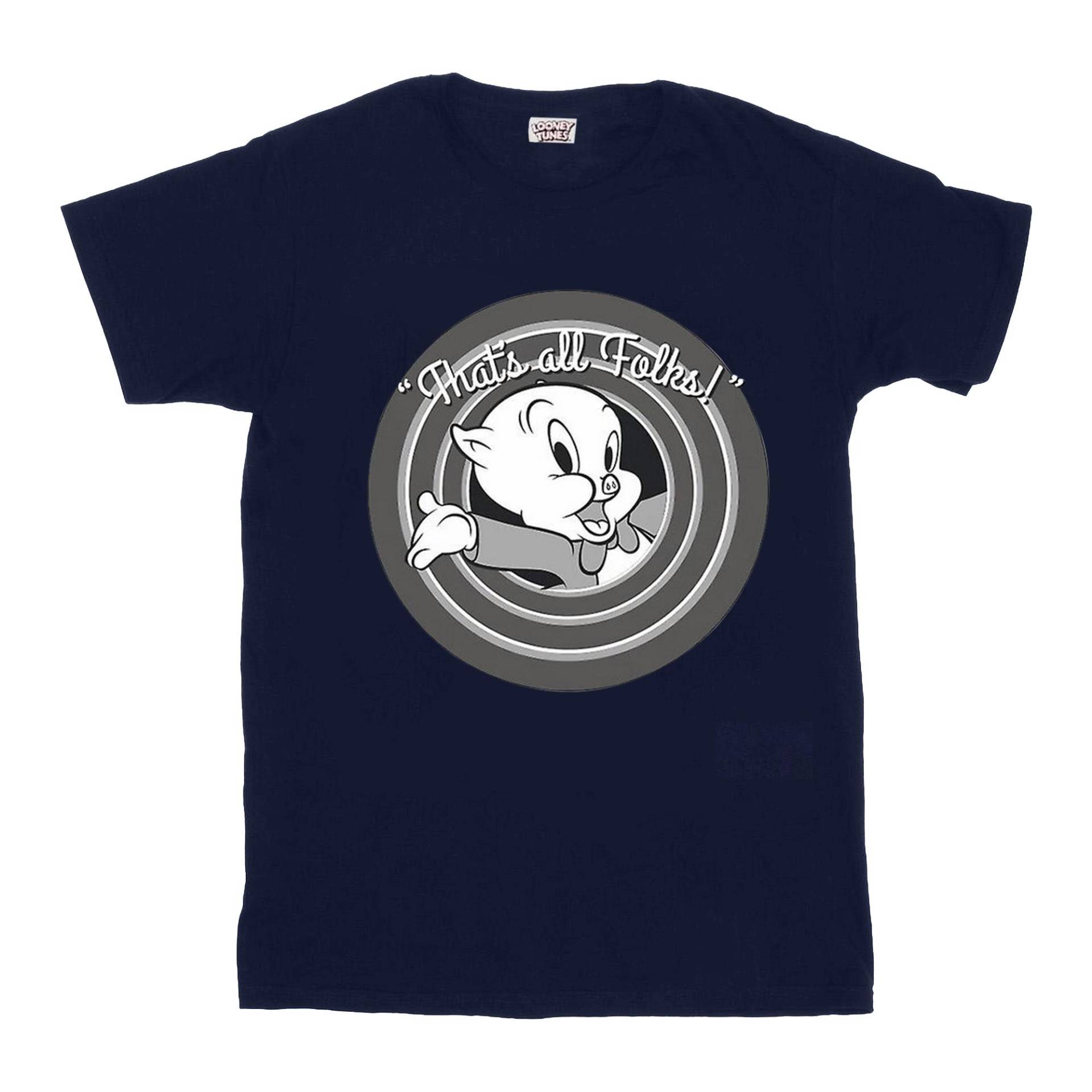 That's All Folks Tshirt Unisex Marine 128 von LOONEY TUNES