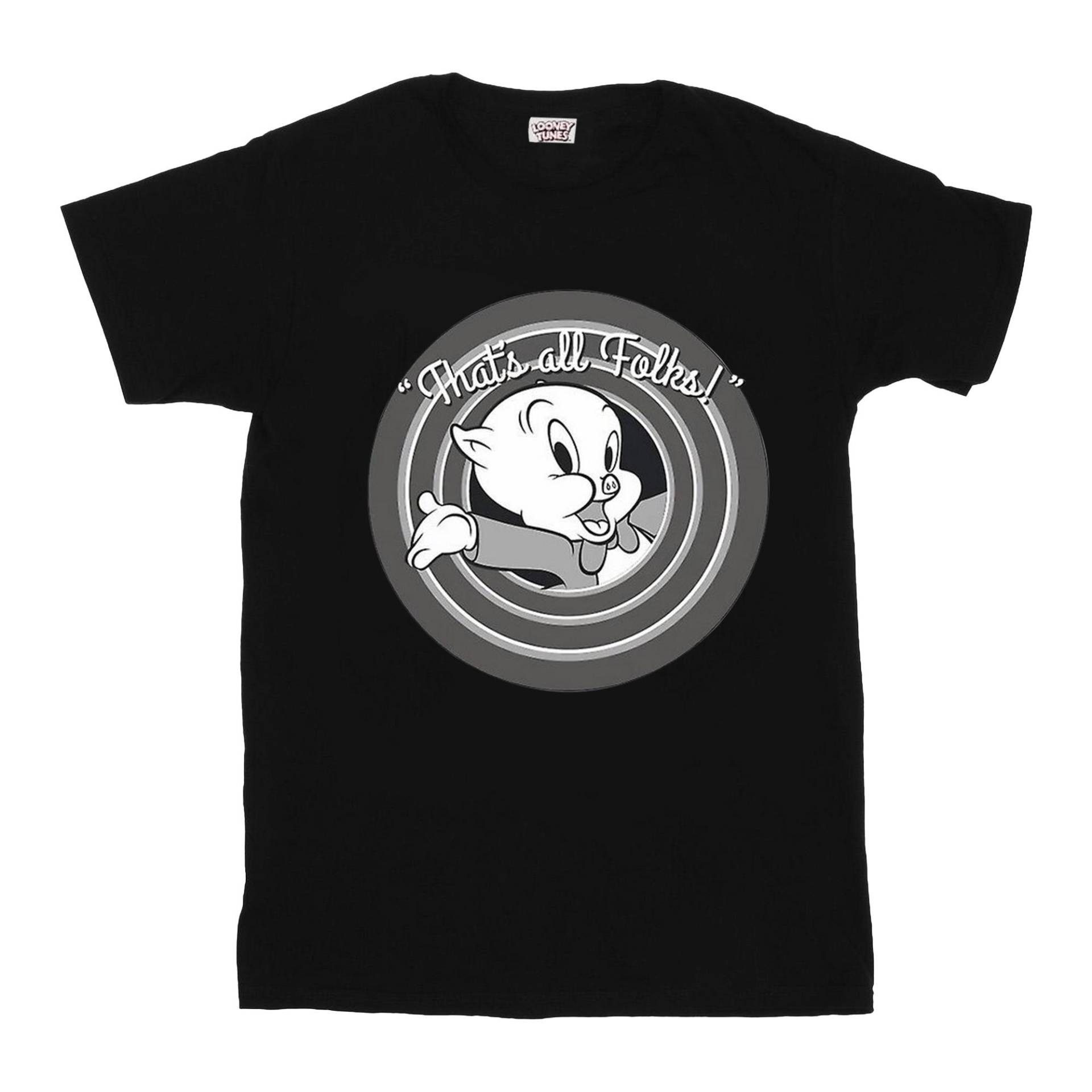 That's All Folks Tshirt Unisex Schwarz 116 von LOONEY TUNES