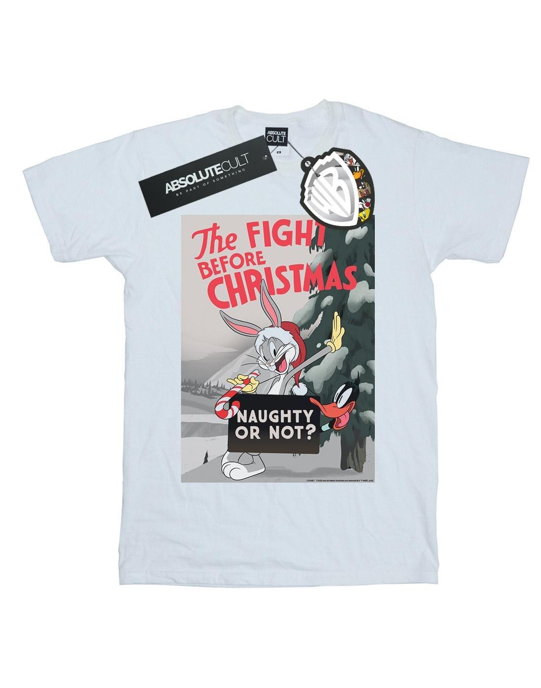 The Fight Before Christmas Tshirt Damen Weiss XL von LOONEY TUNES