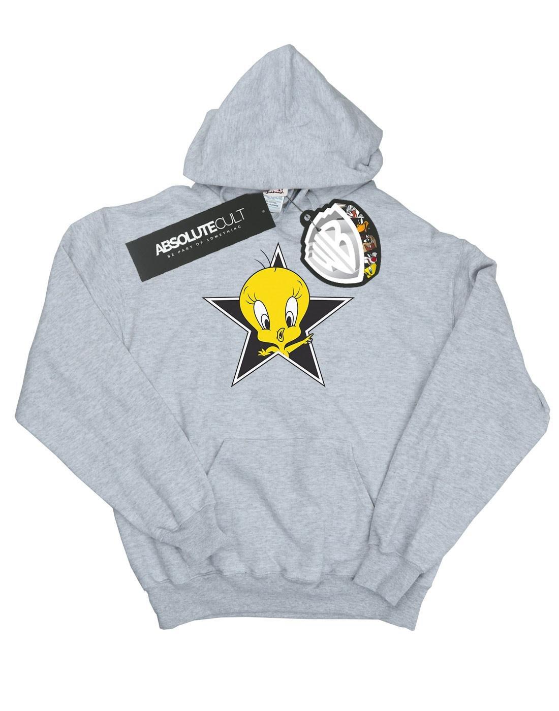 Tweety Pie Star Kapuzenpullover Herren Grau S von LOONEY TUNES