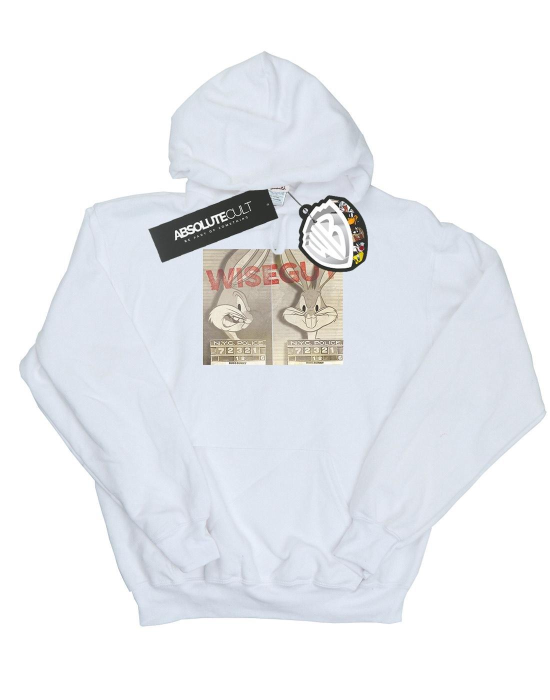 Wise Guy Kapuzenpullover Damen Weiss L von LOONEY TUNES