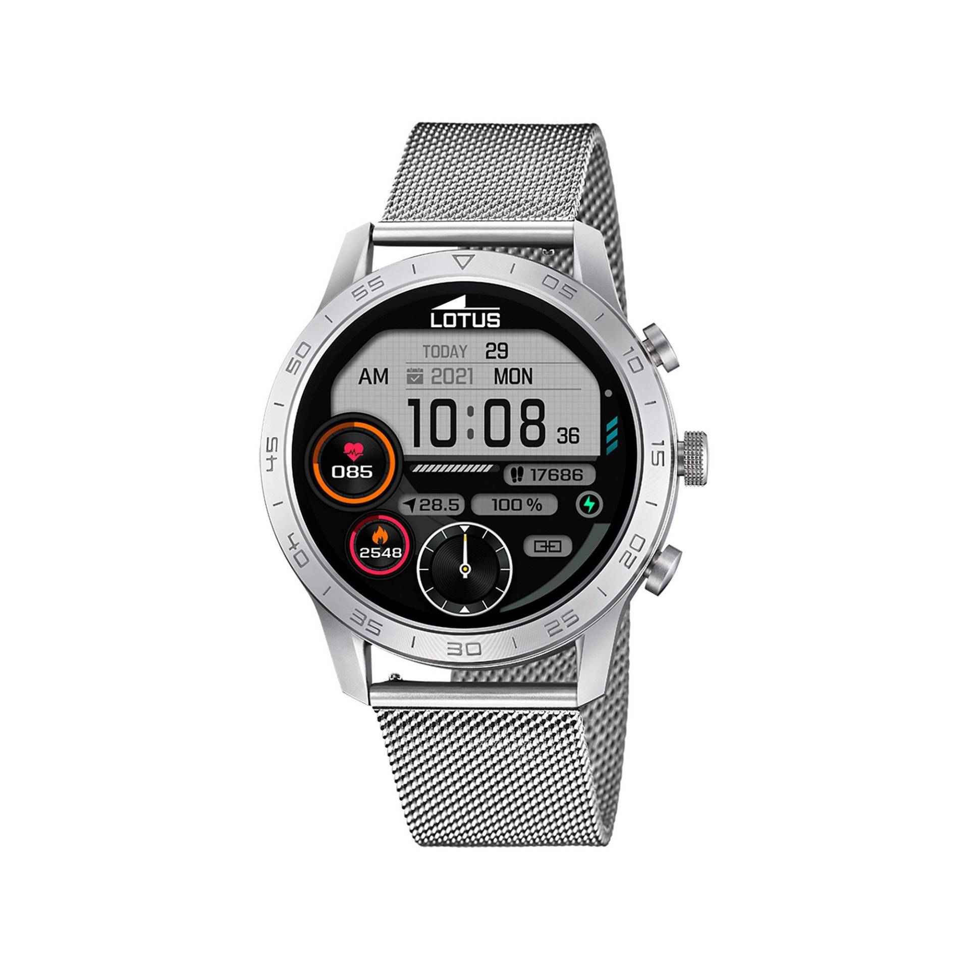 Smartwatch Display Herren Silber 44mm von LOTUS