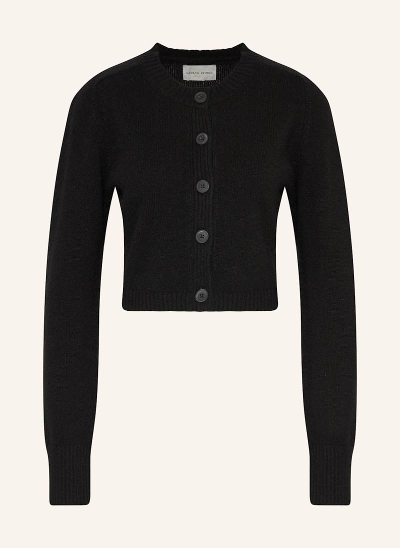 Loulou Studio Cropped-Strickjacke Zephir Aus Cashmere schwarz von LOULOU STUDIO