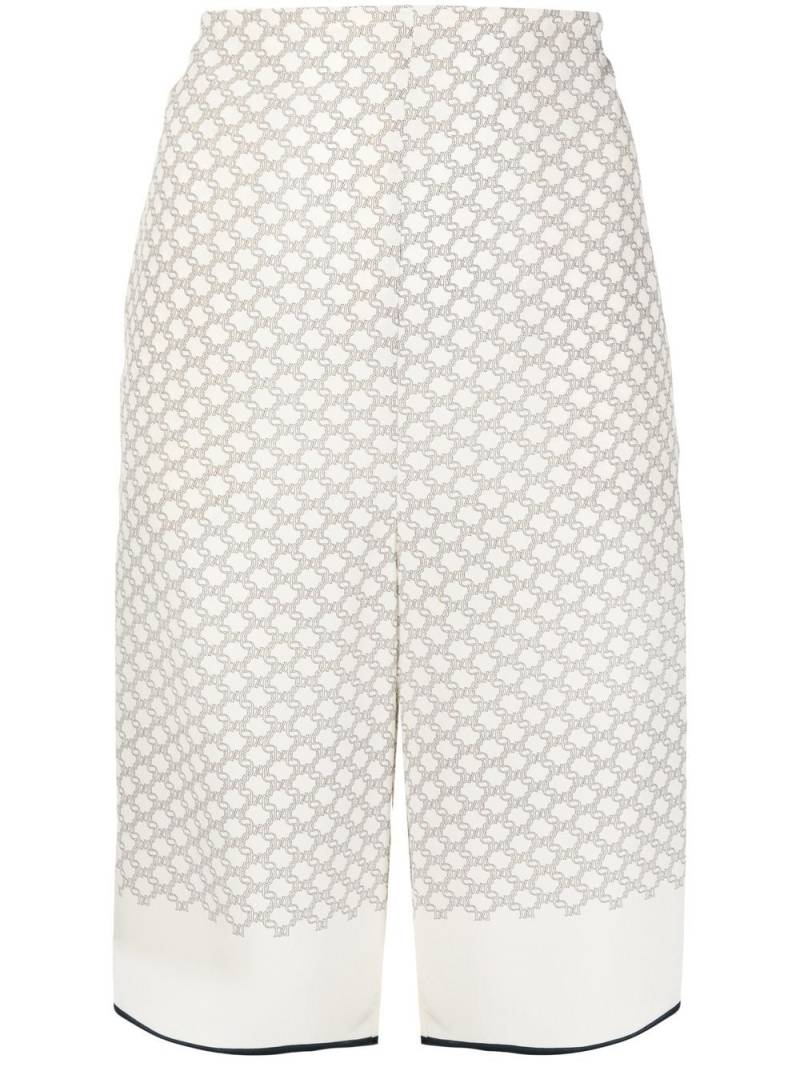 Low Classic monogram-pattern knee-length shorts - Brown von Low Classic