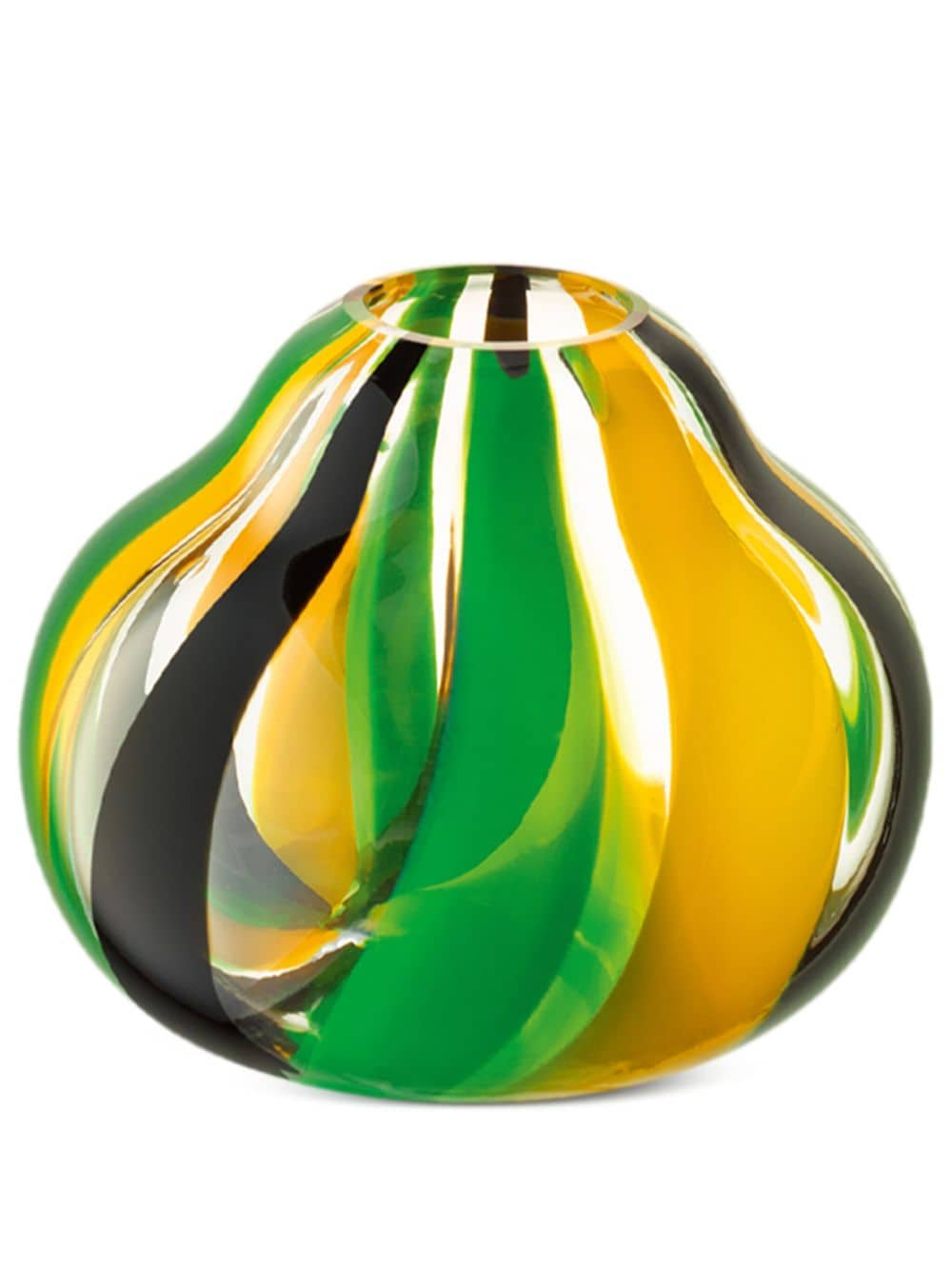 LSA International Folk glass vase (11cm x 14.4cm) - Green von LSA International