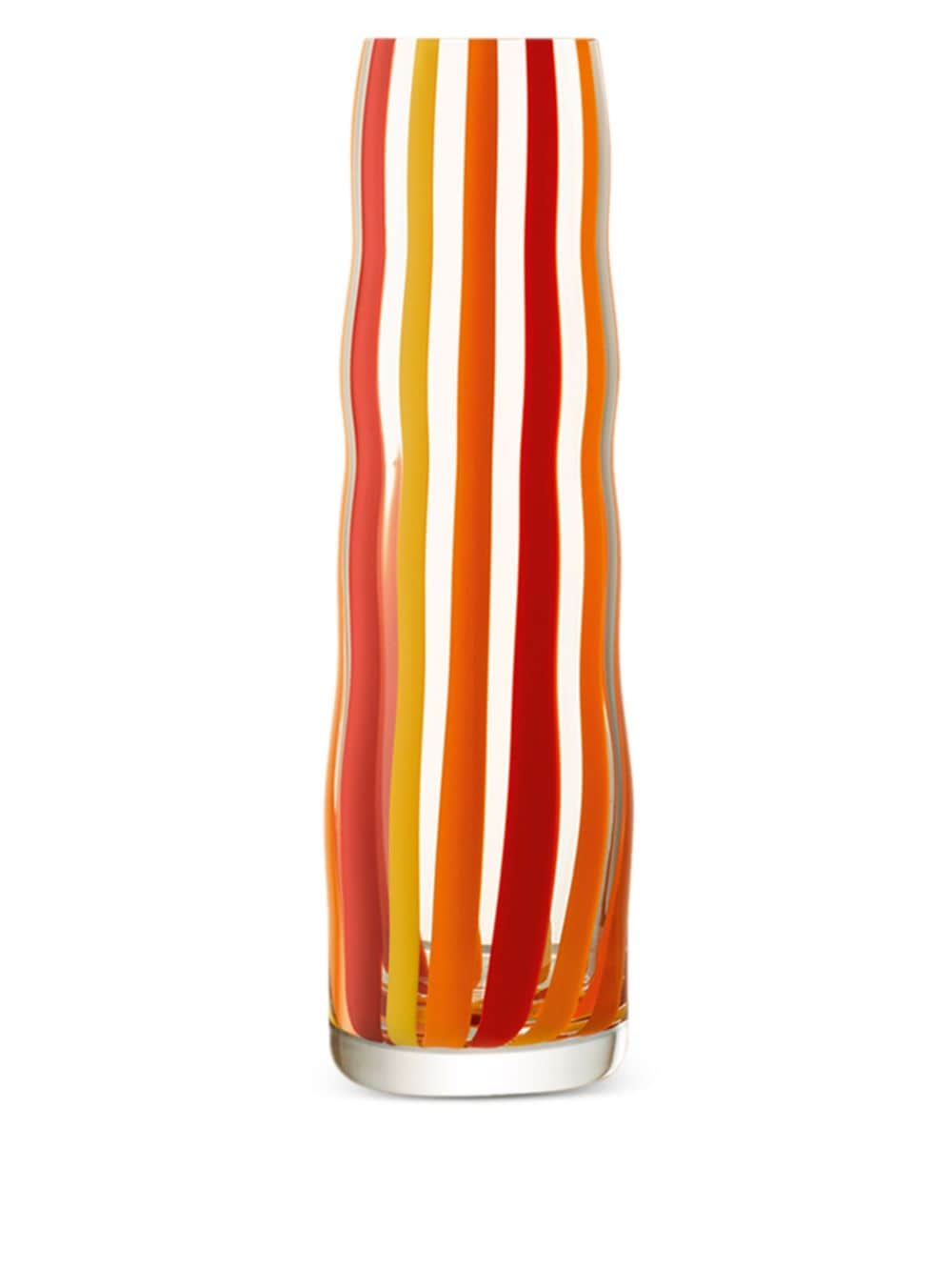 LSA International Folk striped glass vase (31cm x 9cm) - Red von LSA International