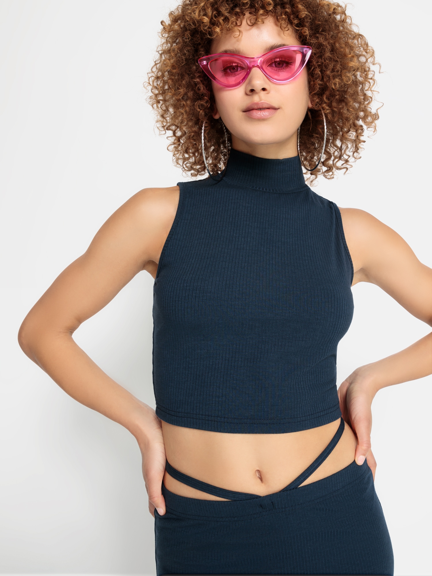 LSCN by LASCANA Crop-Top, mit Stehkragen von LSCN by LASCANA