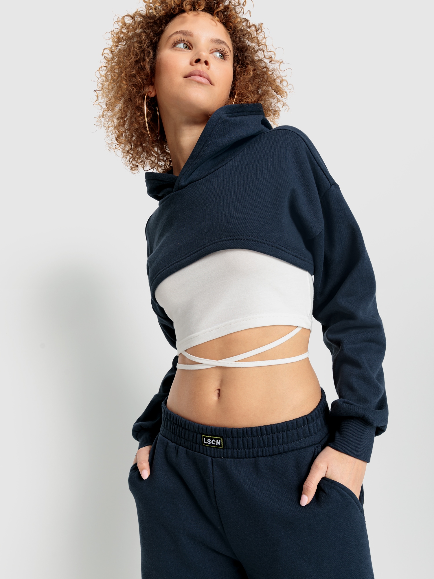 LSCN by LASCANA Hoodie »Cropped Hoodie mit passendem Top« von LSCN by LASCANA