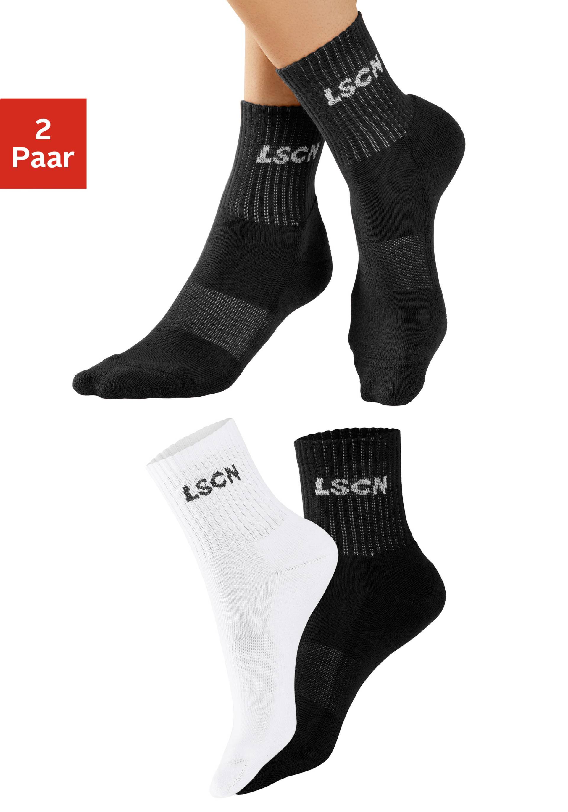 LSCN by LASCANA Tennissocken, (Packung, 2 Paar) von LSCN by LASCANA