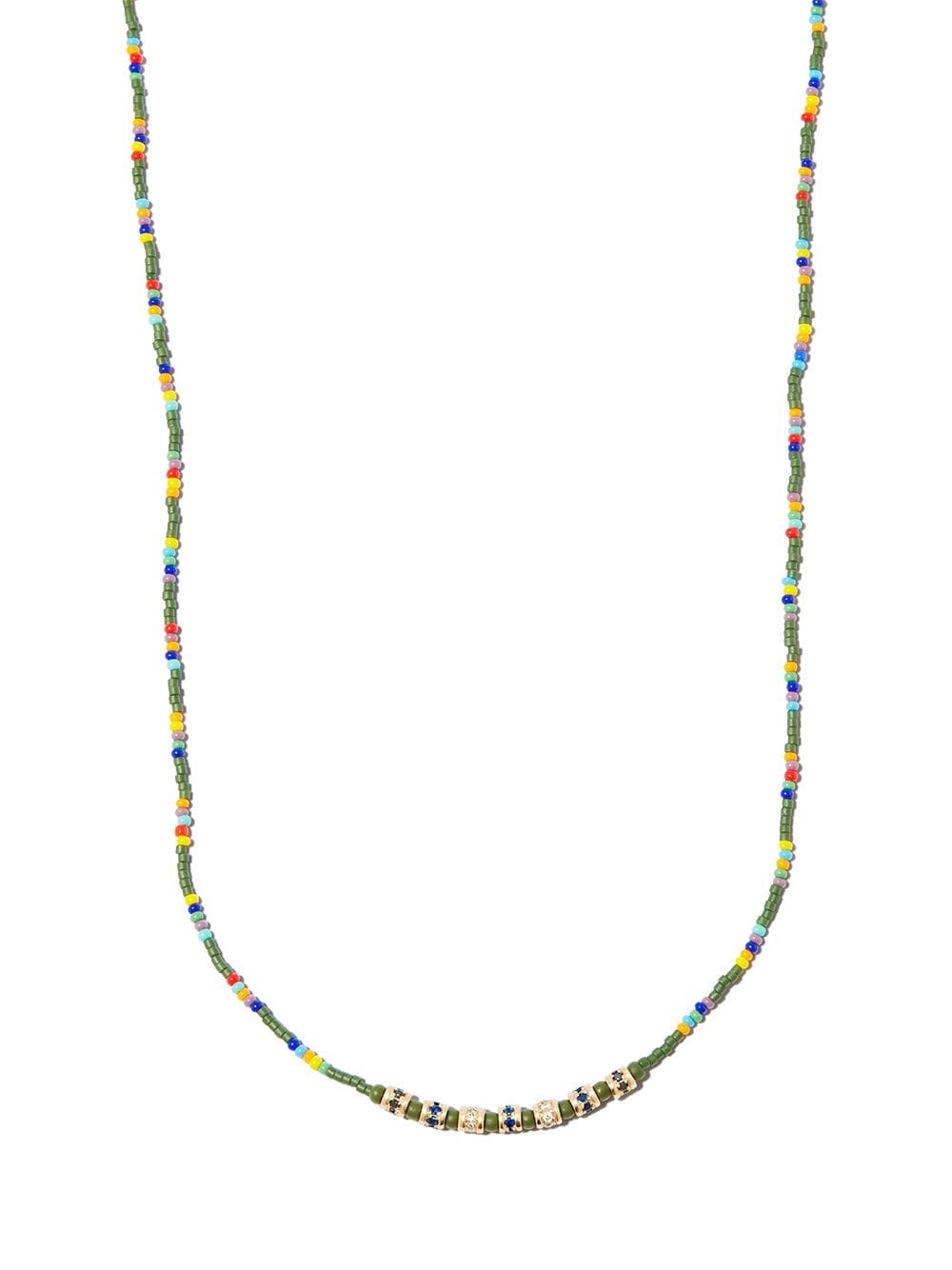 LUIS MORAIS 14kt yellow gold diamond beaded necklace von LUIS MORAIS