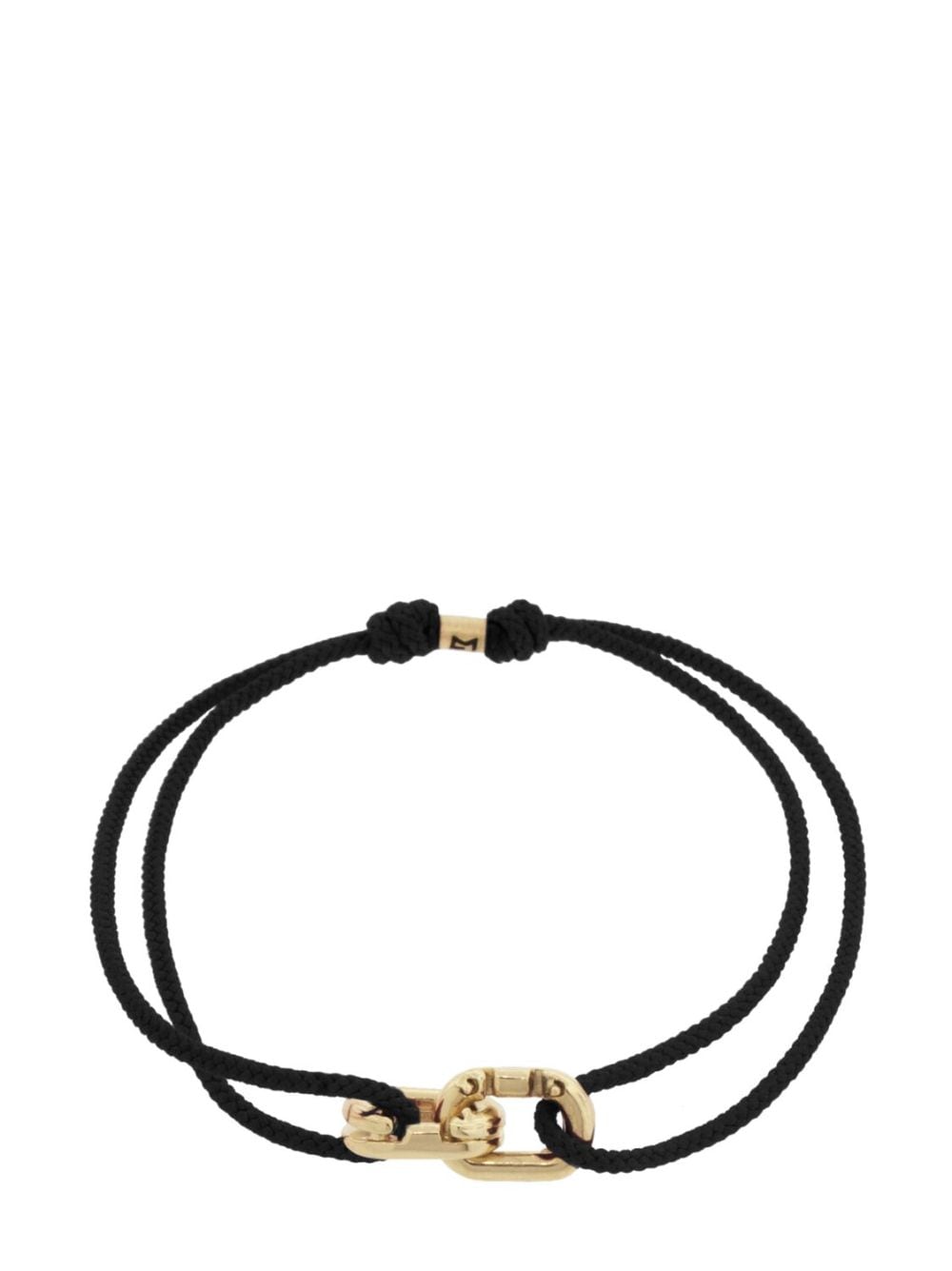 LUIS MORAIS 14kt yellow gold link cord bracelet - Black von LUIS MORAIS