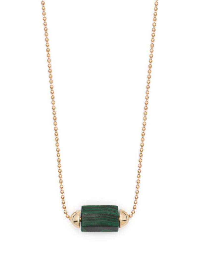 LUIS MORAIS 14kt yellow gold malachite necklace von LUIS MORAIS