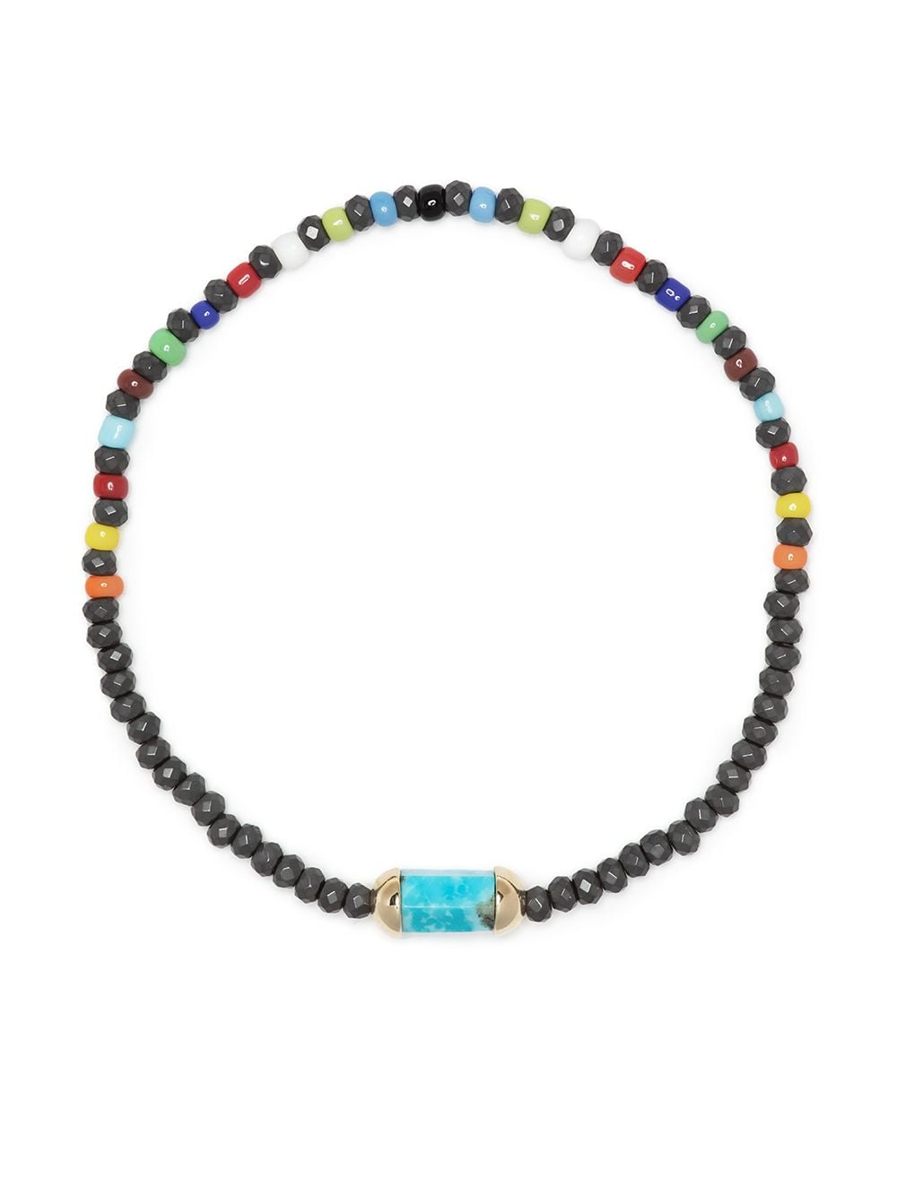 LUIS MORAIS turquoise bolt bead bracelet - Grey von LUIS MORAIS