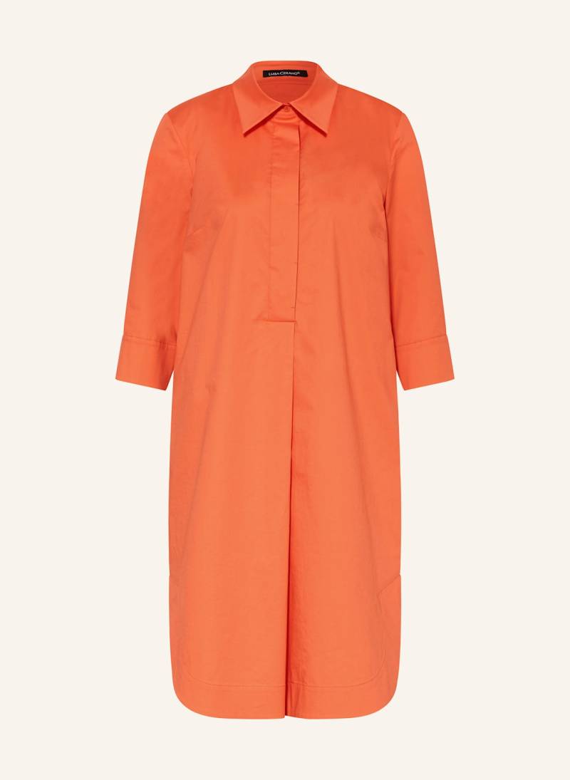 Luisa Cerano Hemdblusenkleid Mit 3/4-Arm orange von LUISA CERANO
