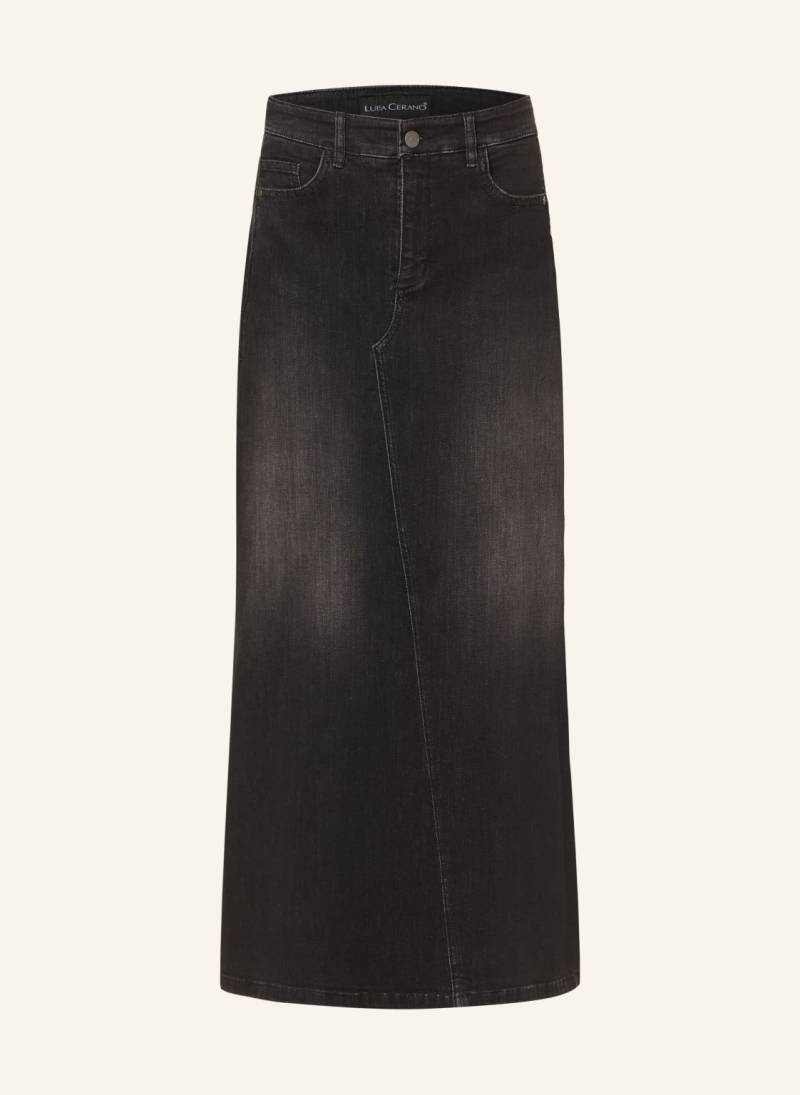 Luisa Cerano Jeansrock Mit Schmucksteinen schwarz von LUISA CERANO