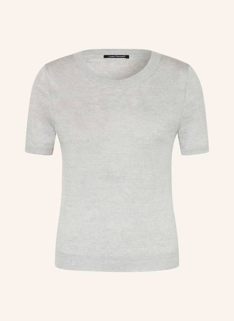 Luisa Cerano Strickshirt Aus Leinen grau von LUISA CERANO