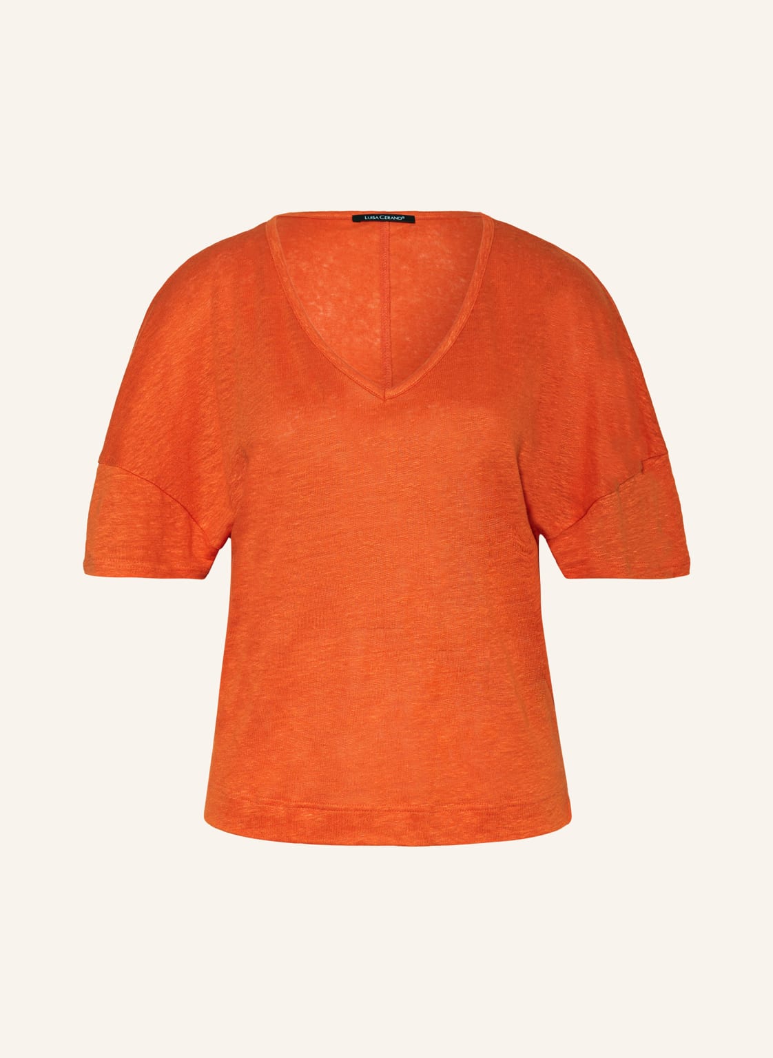 Luisa Cerano T-Shirt Aus Leinen orange von LUISA CERANO