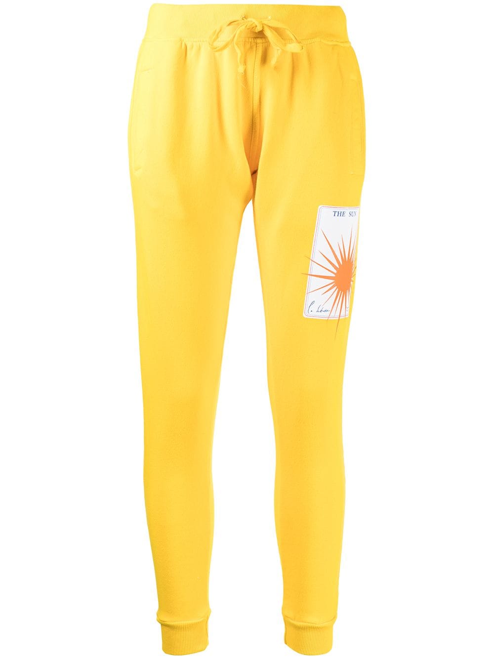 La Detresse logo-patch cotton-blend track trousers - Yellow von La Detresse