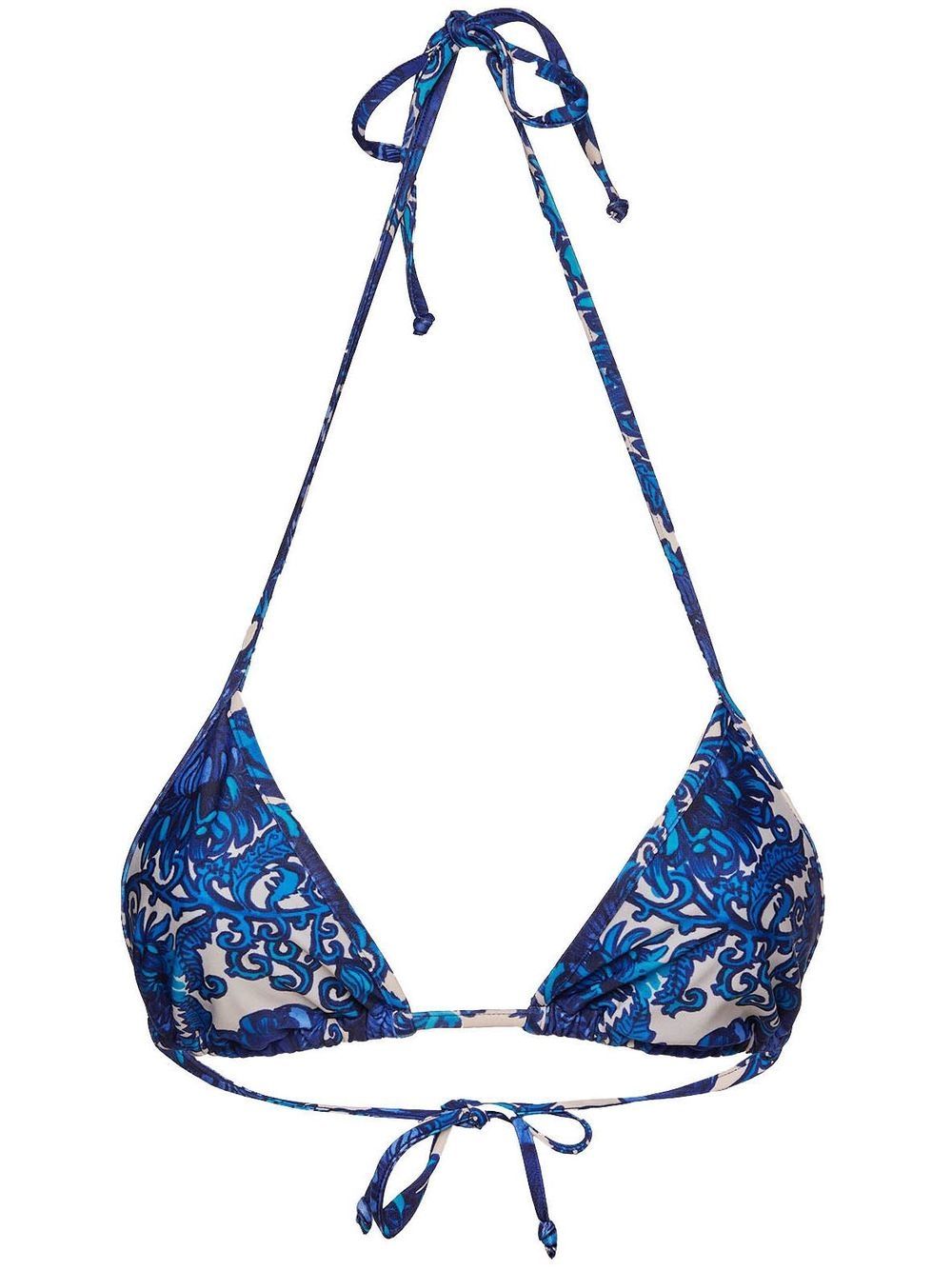 La DoubleJ Anemone triangle bikini top - Blue von La DoubleJ