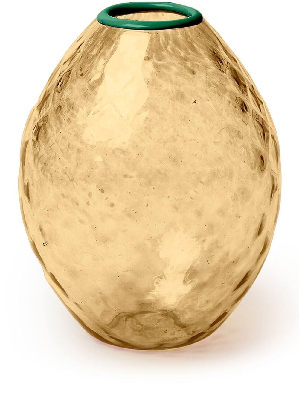 La DoubleJ Big Egg contrast-trim glass vase - Gold von La DoubleJ