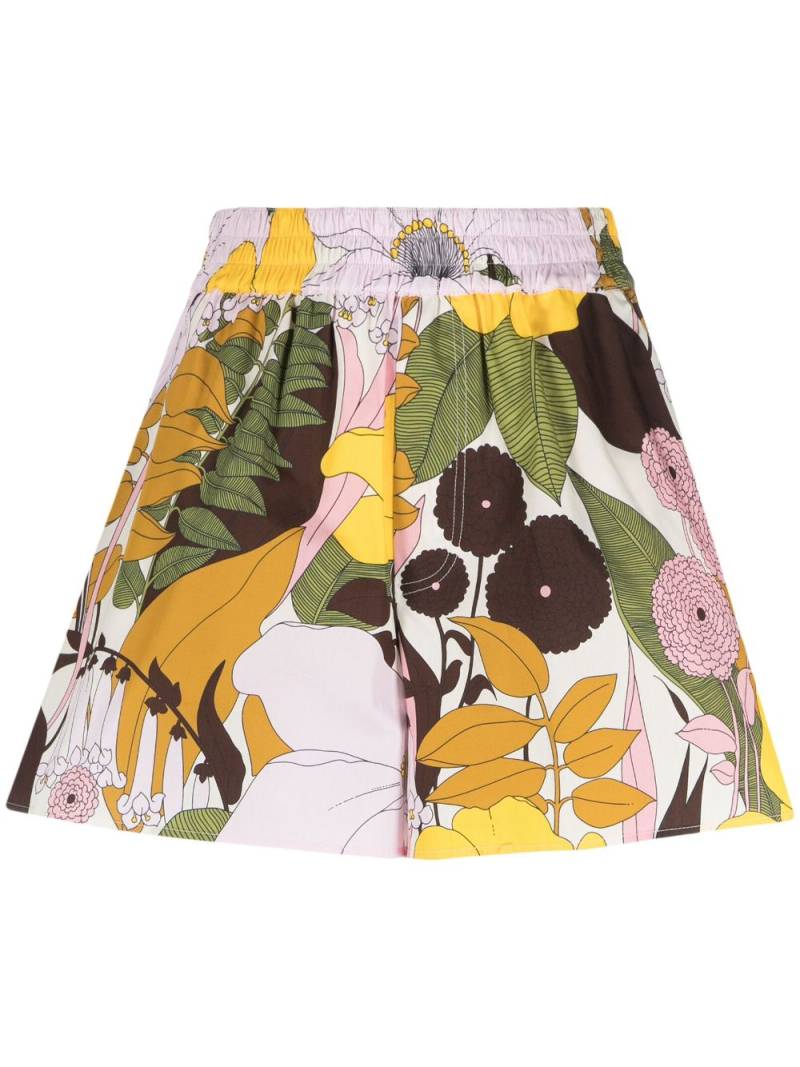 La DoubleJ Big Flowers-print cotton shorts - Neutrals von La DoubleJ