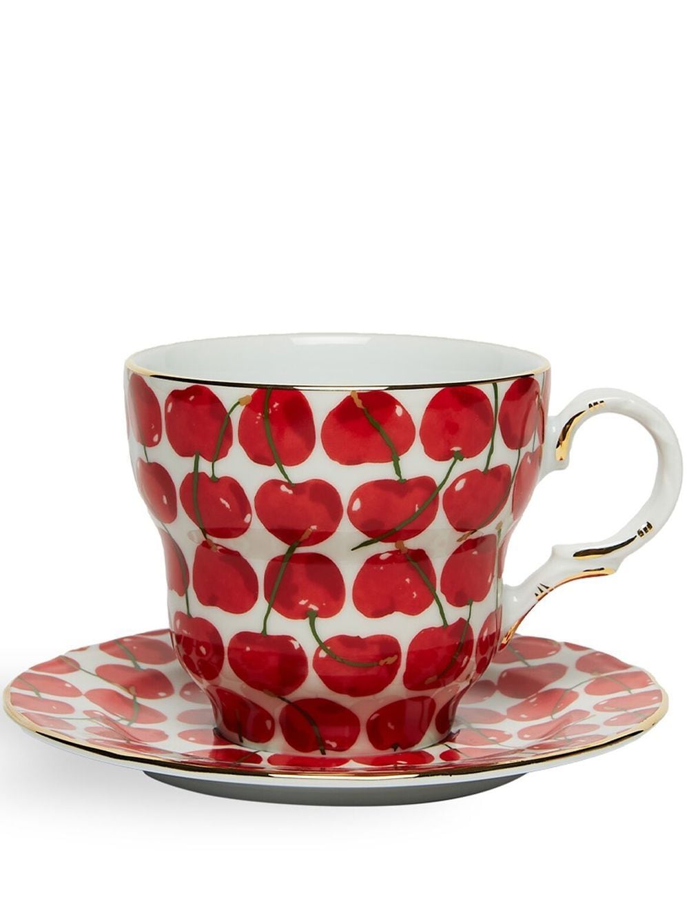 La DoubleJ Big Mama cup and saucer - Red von La DoubleJ