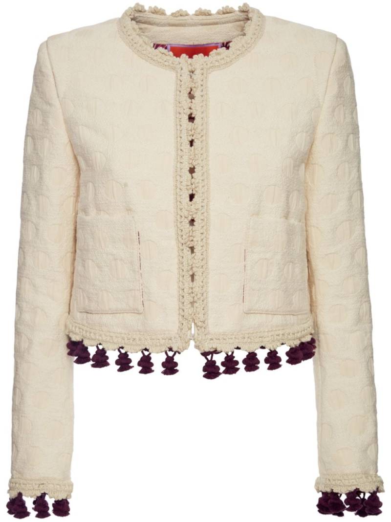 La DoubleJ Bijoux embroidered cropped jacket - Neutrals von La DoubleJ