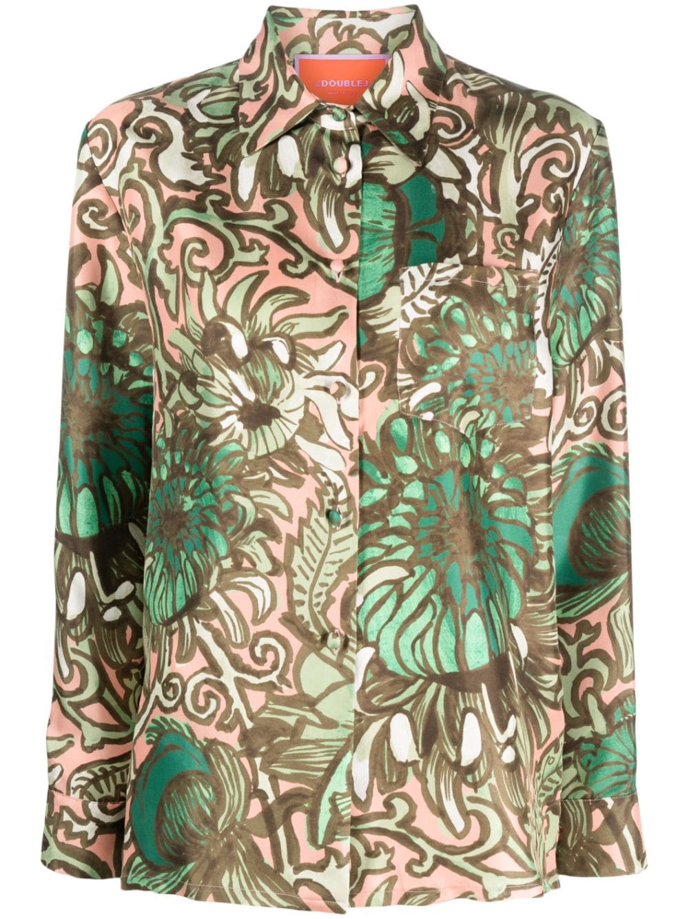 La DoubleJ Boy floral-print silk shirt - Green von La DoubleJ