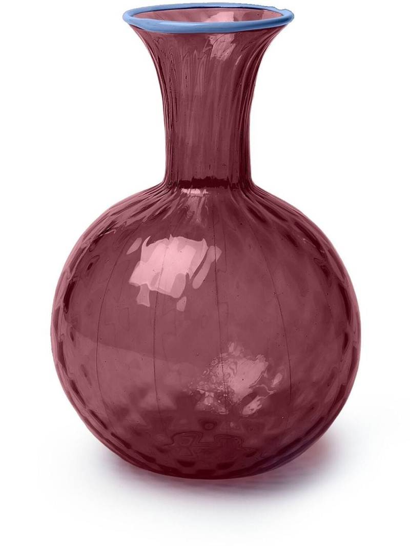 La DoubleJ Carafe contrast trim glass vase - Purple von La DoubleJ