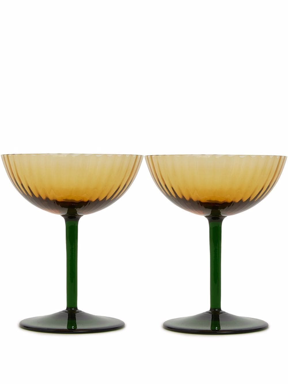 La DoubleJ Champagne Coupe glasses (set of two) - Yellow von La DoubleJ