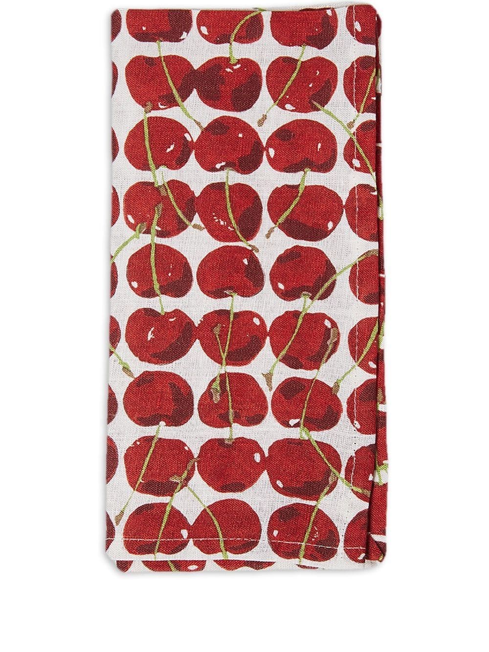 La DoubleJ Cherries set of two linen napkins - Red von La DoubleJ
