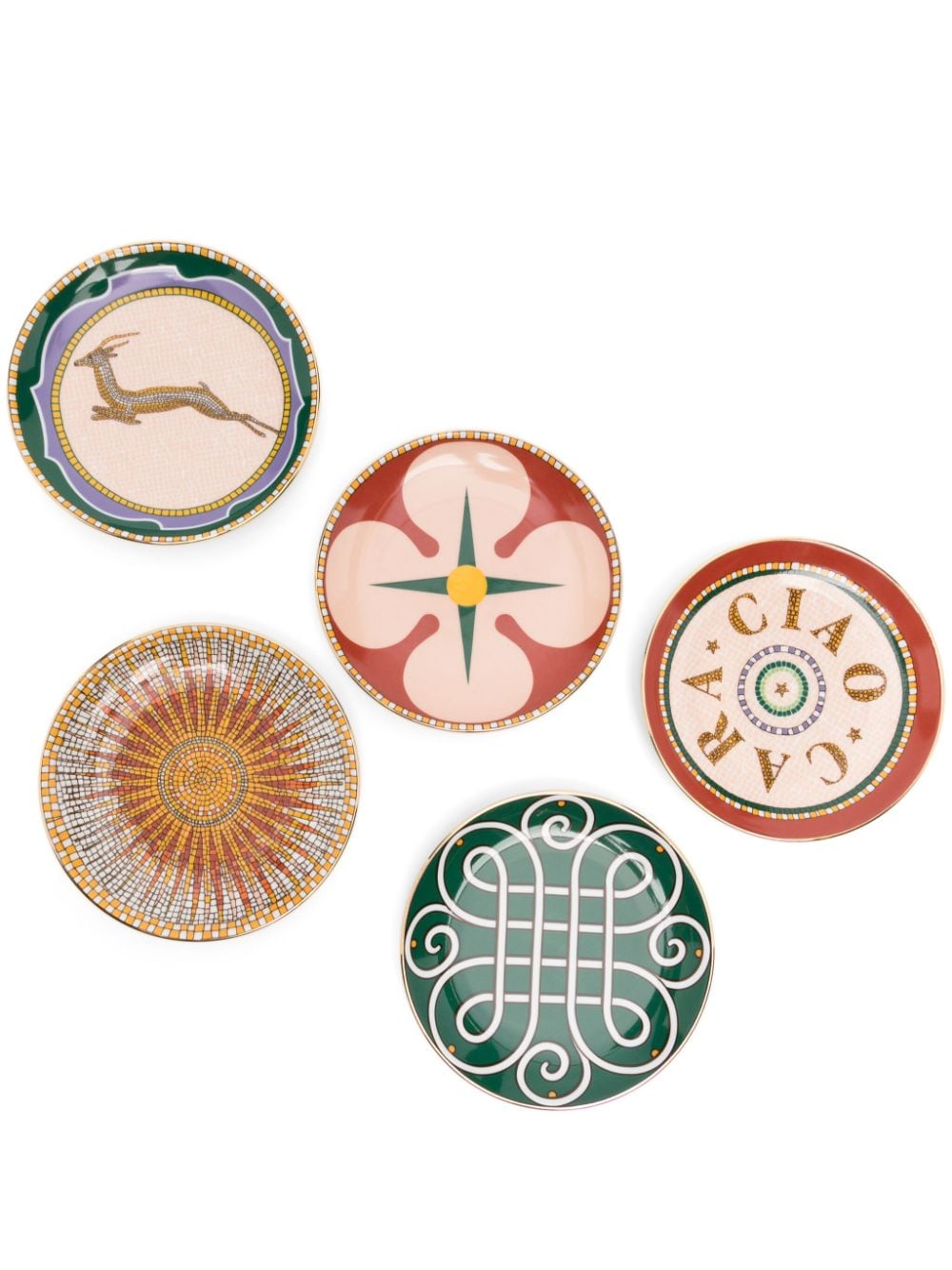 La DoubleJ Cortile porcelain mini plates (set of five) - Pink von La DoubleJ