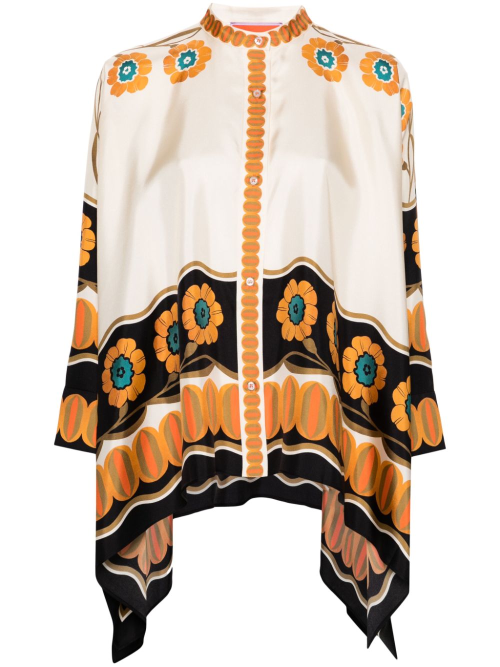 La DoubleJ Daisy Chain silk blouse - Orange von La DoubleJ