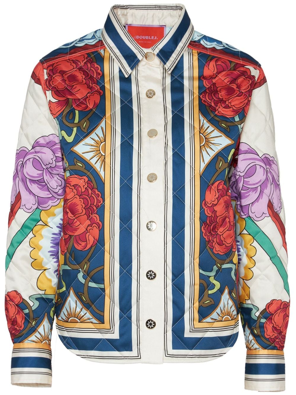 La DoubleJ Edie floral-print quilted jacket - White von La DoubleJ