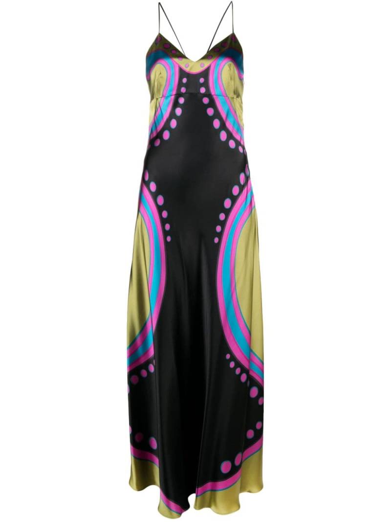 La DoubleJ Eros Spritz-print maxi dress - Black von La DoubleJ