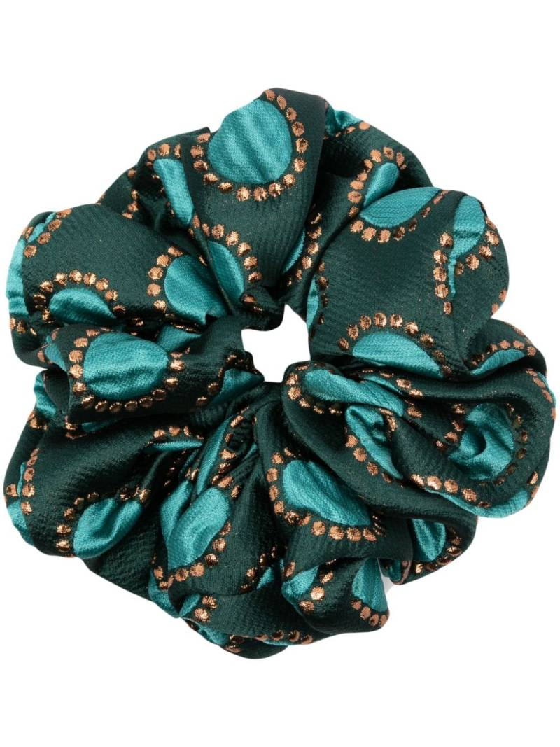 La DoubleJ Giga patterned-jacquard scrunchie - Green von La DoubleJ