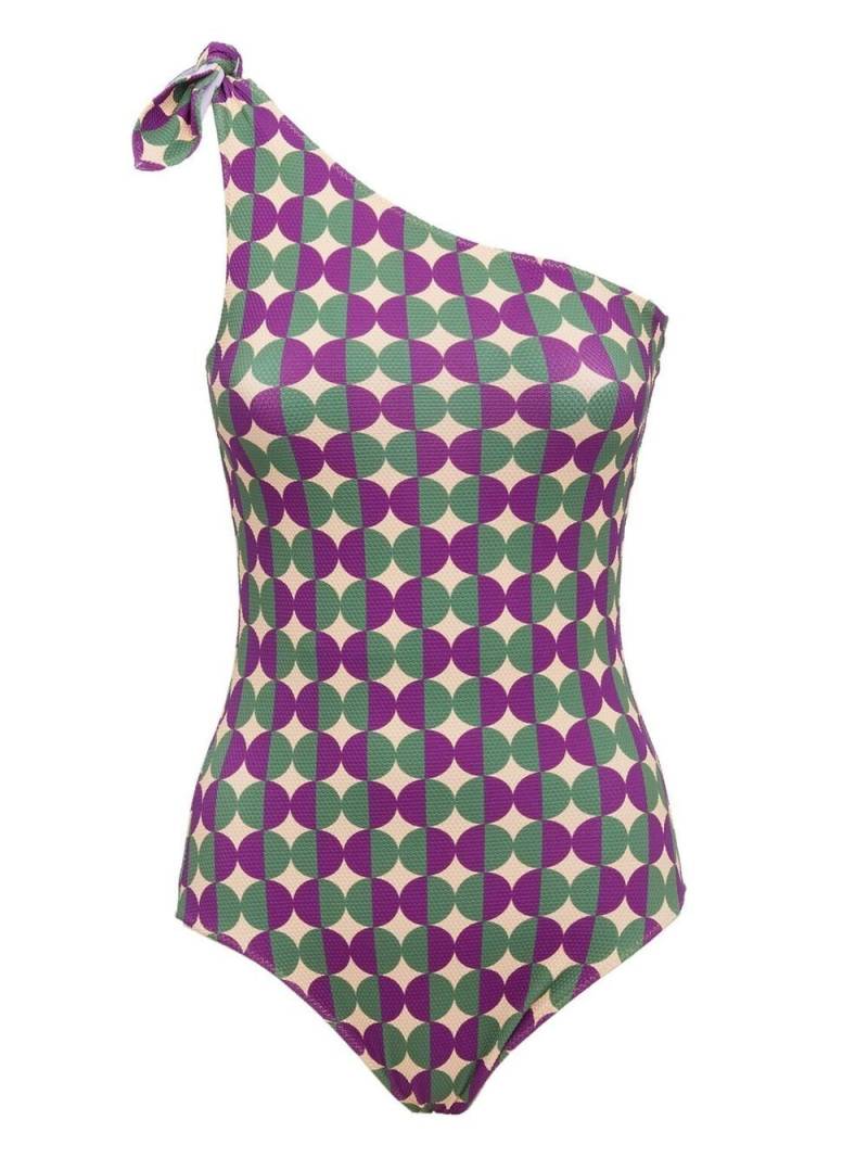 La DoubleJ Goddess graphic-print swimsuit - Purple von La DoubleJ