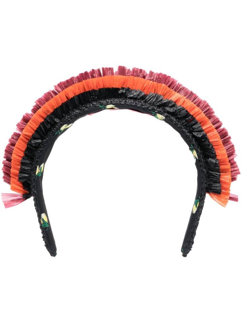 La DoubleJ Halo raffia hairband - Black von La DoubleJ