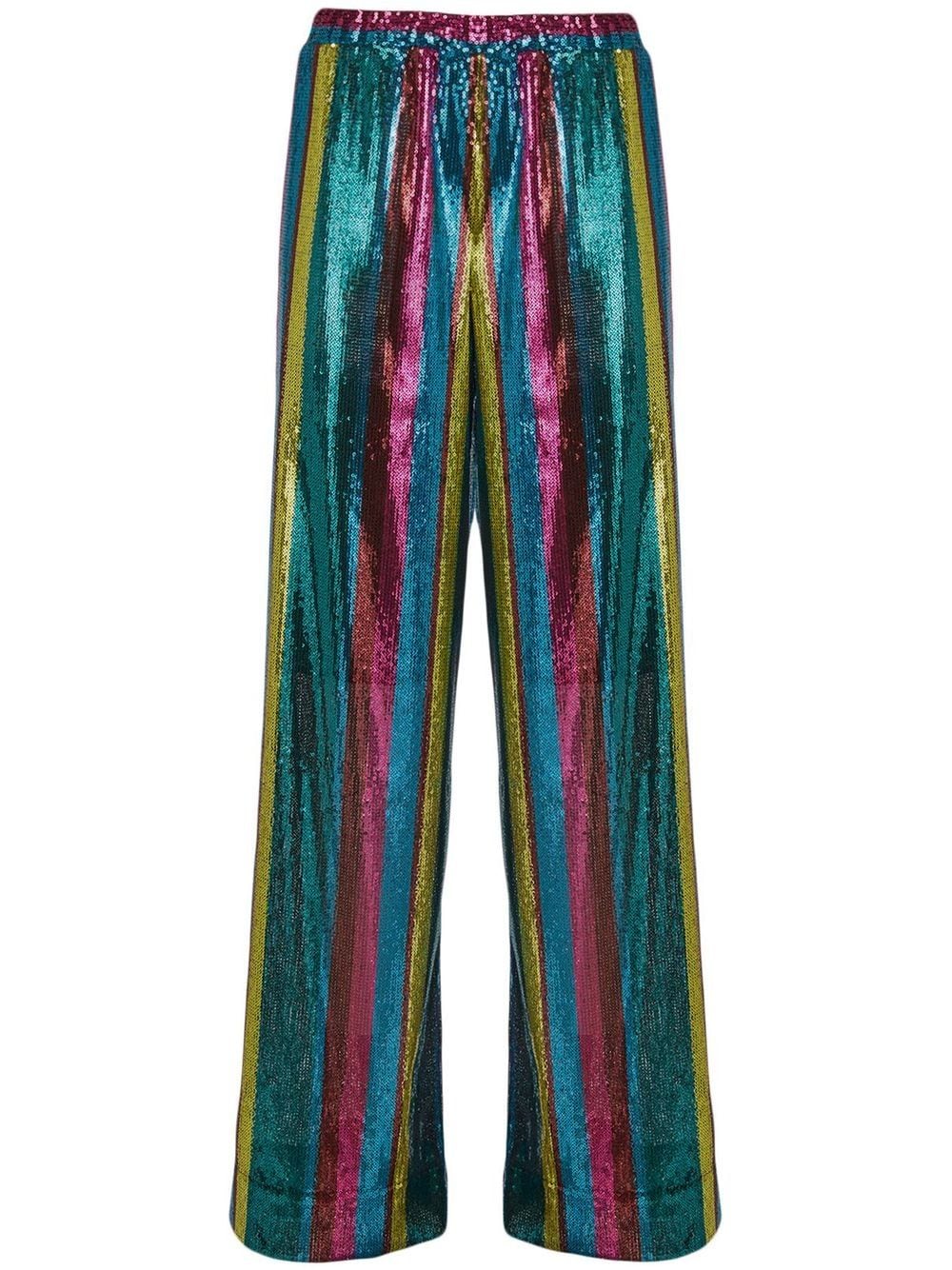 La DoubleJ Holiday sequin-embellished palazzo trousers - Multicolour von La DoubleJ