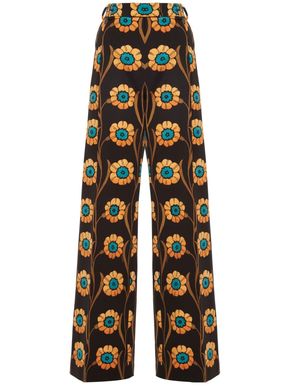 La DoubleJ La Comasca floral-print trousers - Brown von La DoubleJ