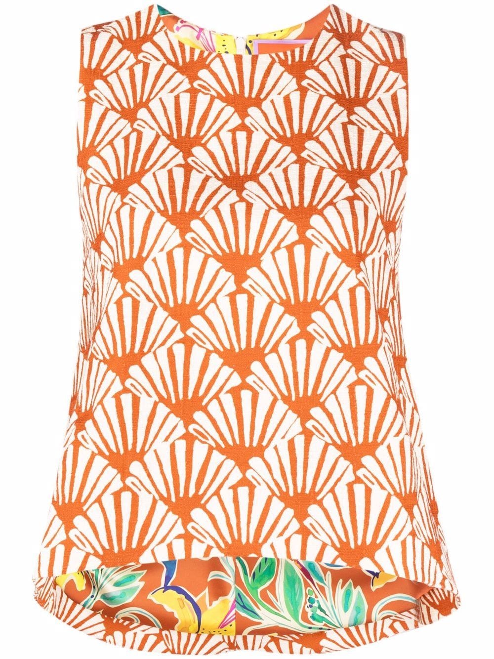 La DoubleJ La Scala shell-print top - Orange von La DoubleJ