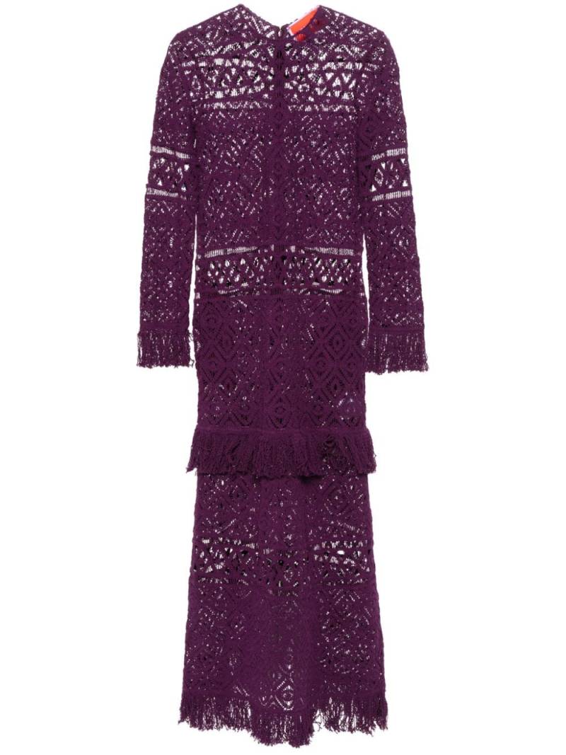 La DoubleJ Lacey Swing macramé dress - Purple von La DoubleJ