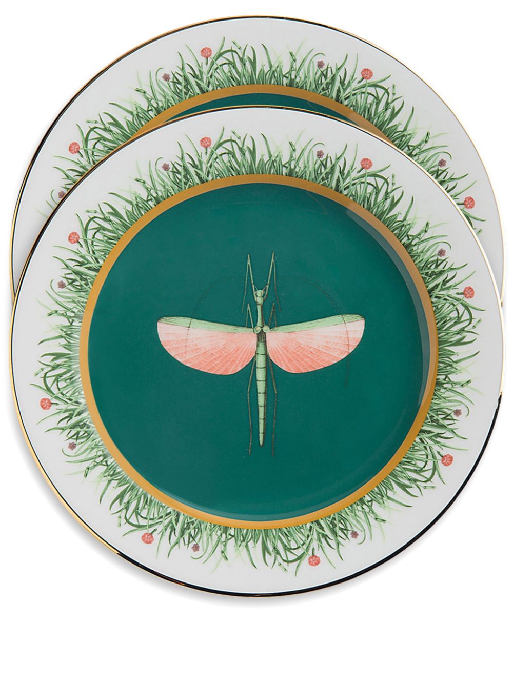 La DoubleJ Libellula dinner plates (set of two) - Green von La DoubleJ