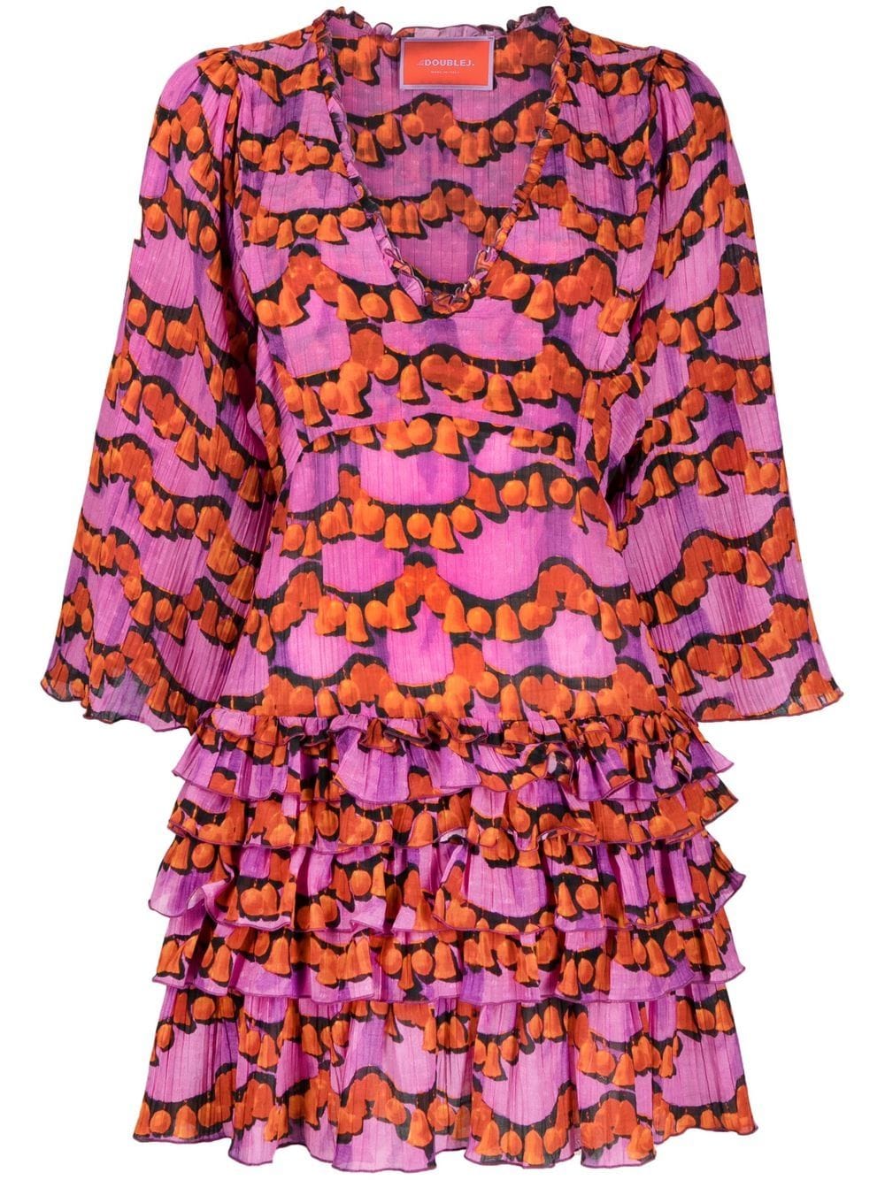 La DoubleJ Liberace Ciclamino-print mini dress - Purple von La DoubleJ