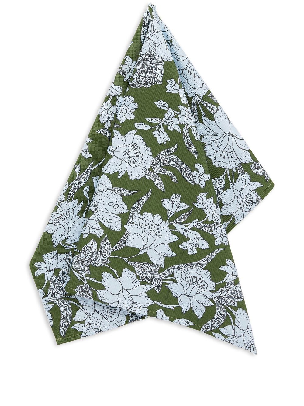 La DoubleJ Lilium-print cotton tea towel - Green von La DoubleJ