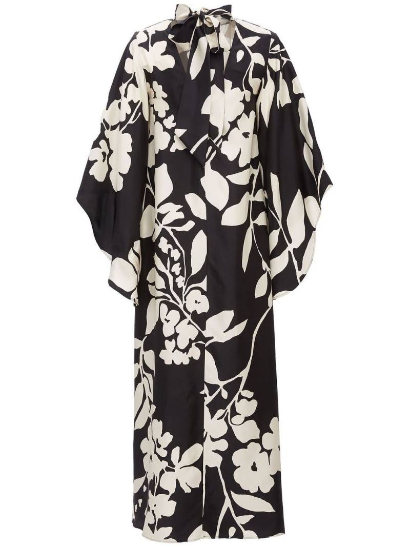 La DoubleJ Magnifico floral-print silk maxi dress - Black von La DoubleJ